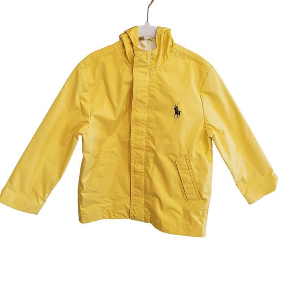 Polo Ralph Lauren Other - Polo Ralph Lauren Toddler Boys Yellow Hooded Rain Jacket Coat Size 4T Outerwear